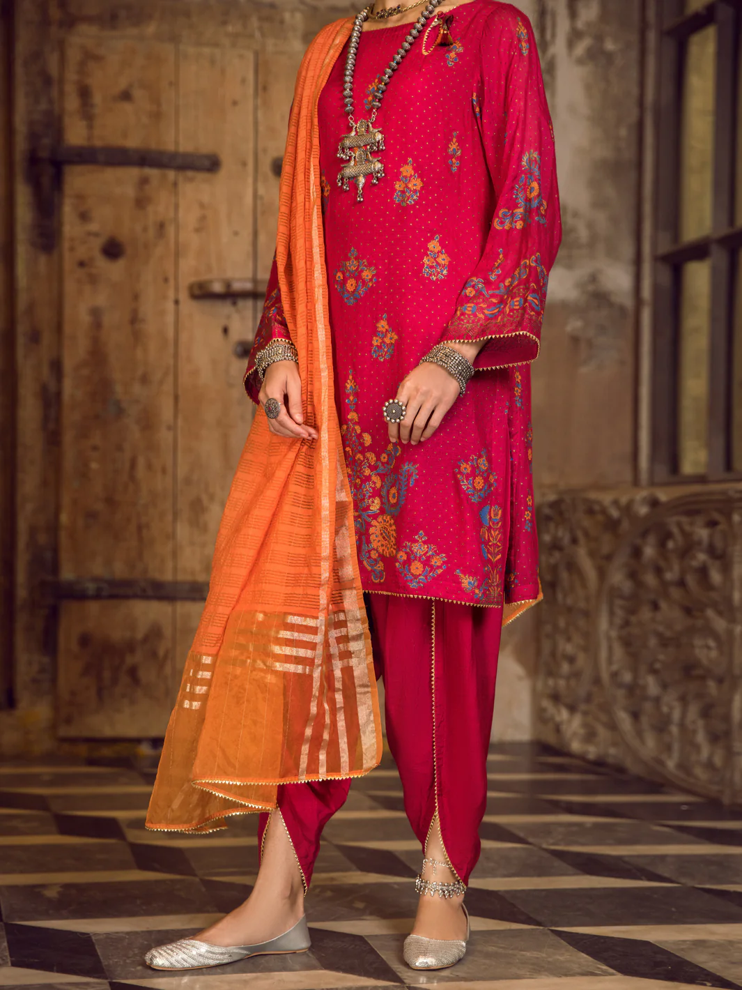 Pink Khaddi 3 Piece Stitched - ALP-3PS-1281 - Image 4