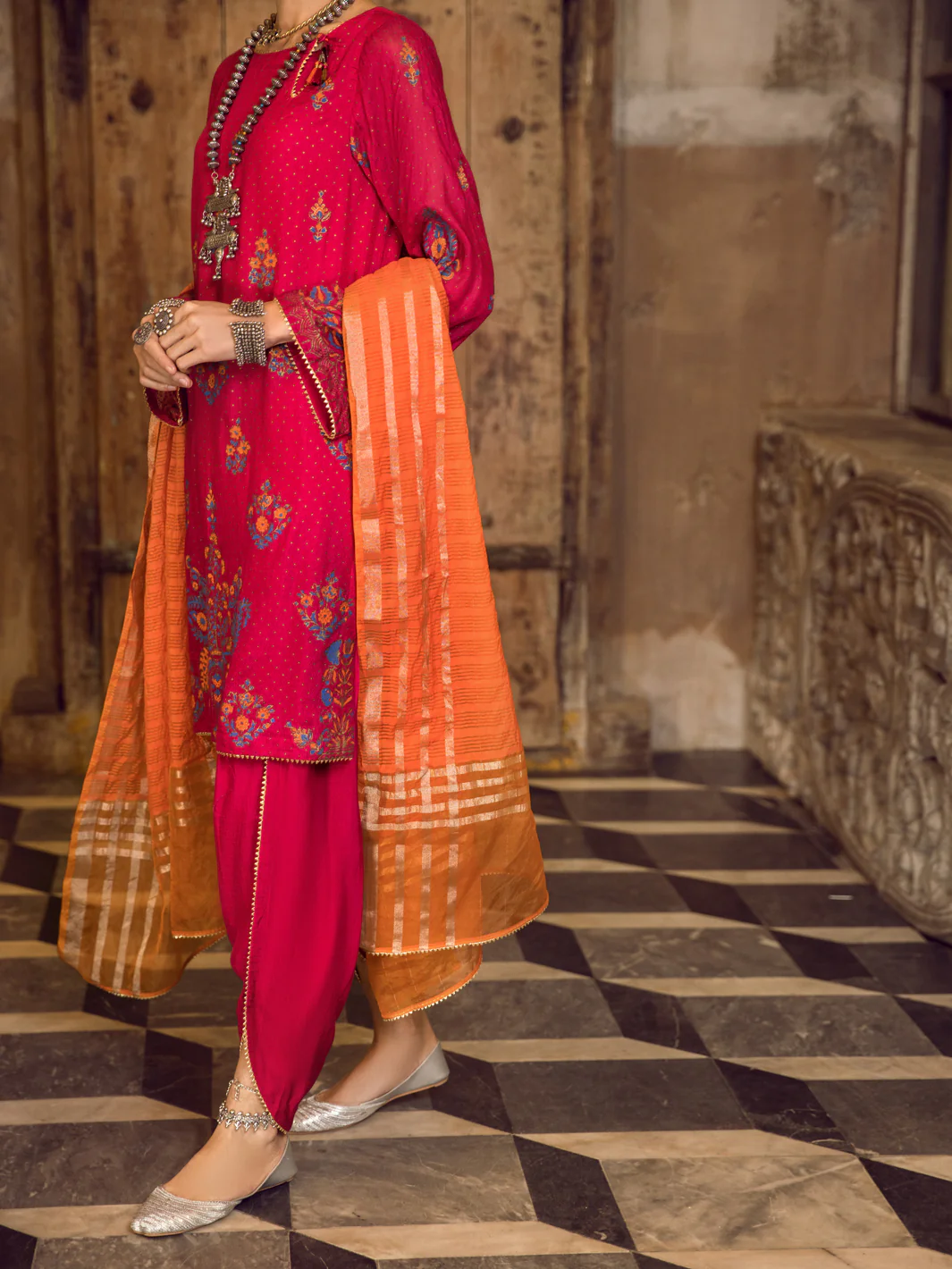 Pink Khaddi 3 Piece Stitched - ALP-3PS-1281 - Image 5