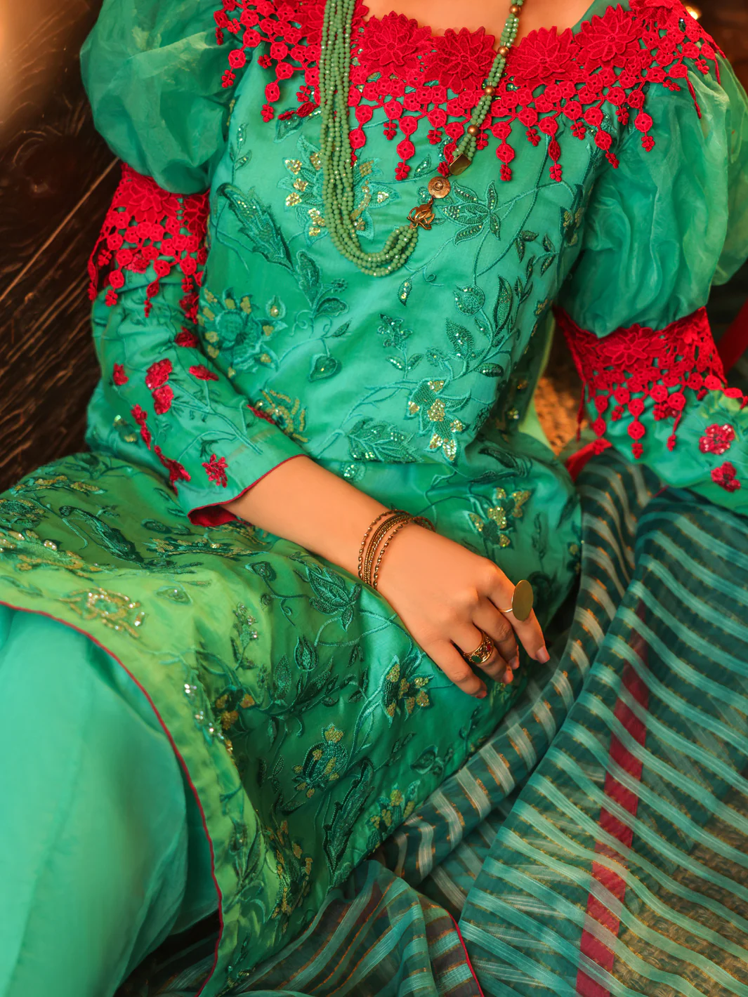 Turquoise Modal 3 Piece Stitched - ALP-3PS-1288 - Image 4