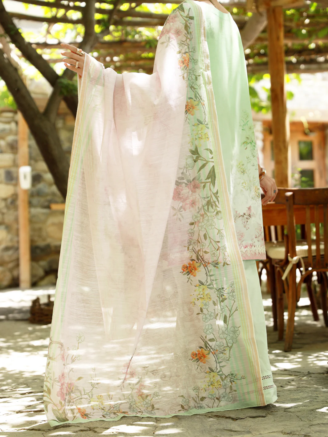 Pista Green Lawn 3 Piece Unstitched - ALP-3PS-1375 - Image 2