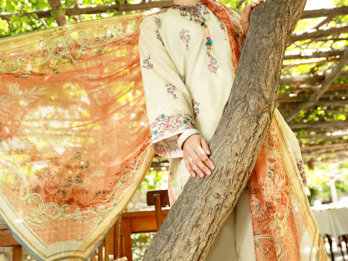 Beige Lawn 3 Piece Stitched - ALP-3PS-1380 - Image 5