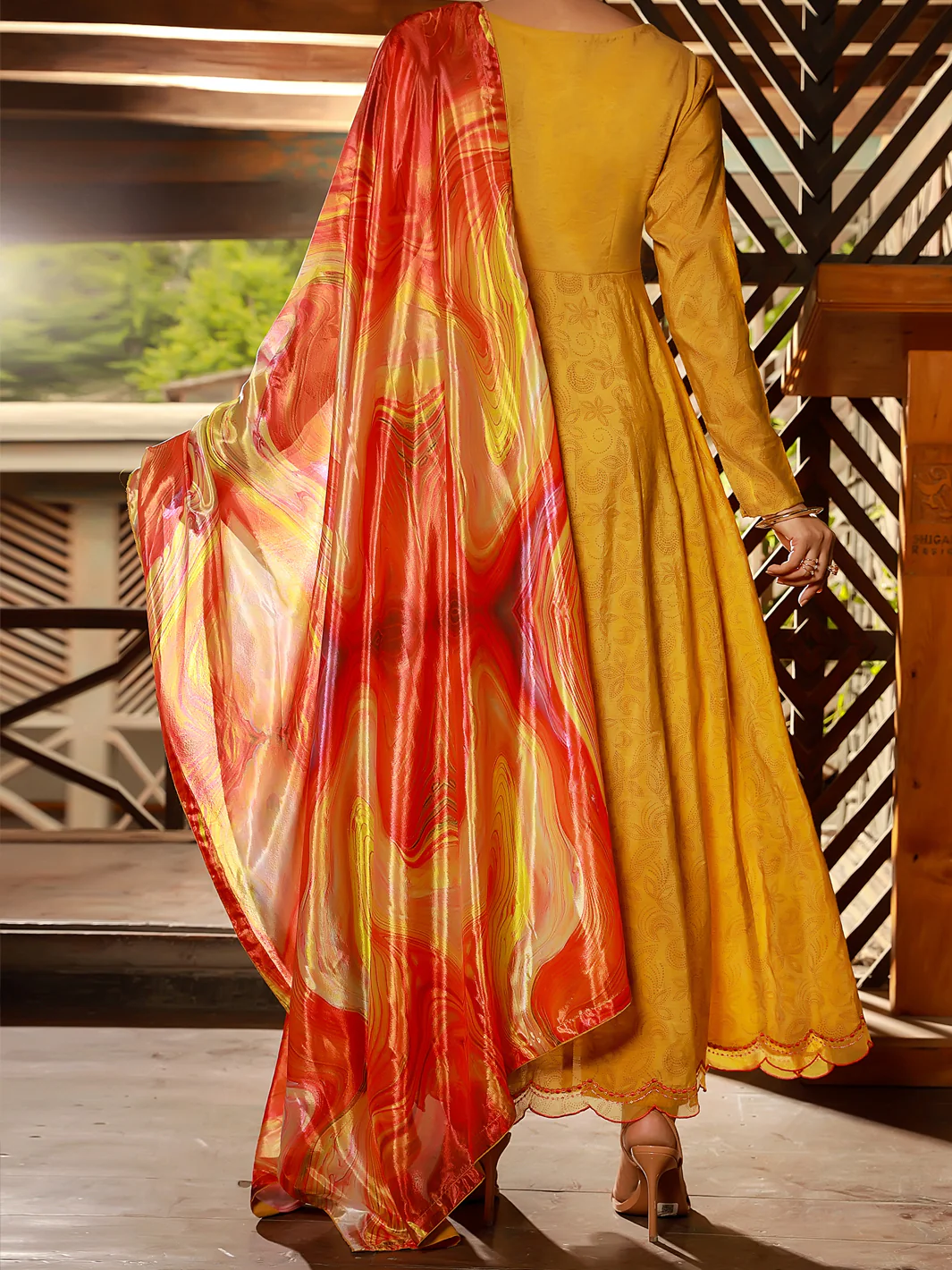 Mustard 3 Piece Unstitched - ALP-3PS-1403 - Image 2