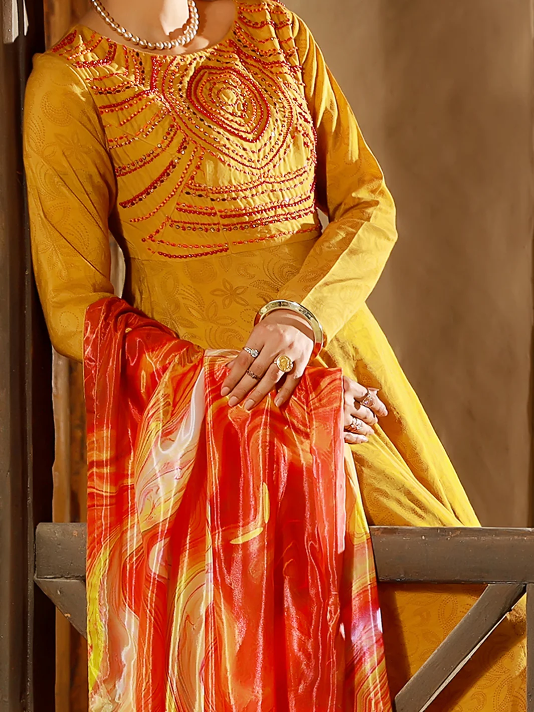 Mustard 3 Piece Unstitched - ALP-3PS-1403 - Image 5