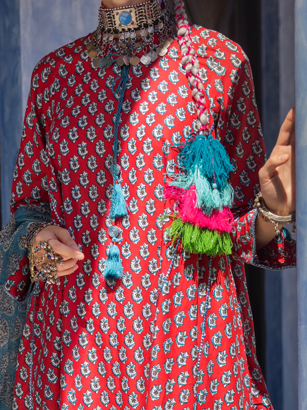 Maroon Lawn 3 Piece Stitched - ALP-3PS-1499 - Image 3