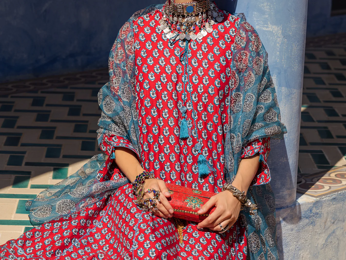 Maroon Lawn 3 Piece Stitched - ALP-3PS-1499 - Image 4