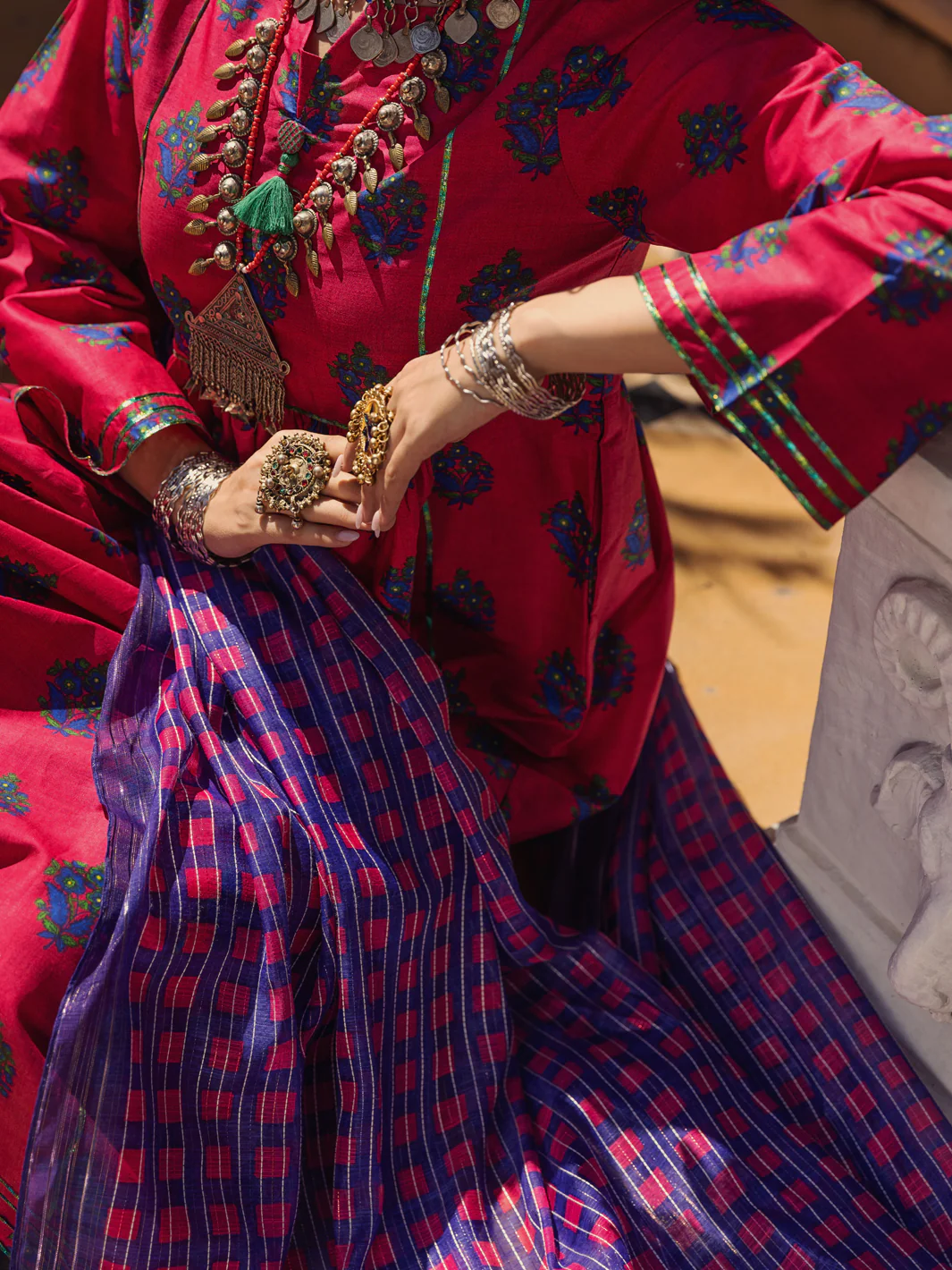 Fuchsia Lawn 3 Piece Stitched - ALP-3PS-1501 - Image 4