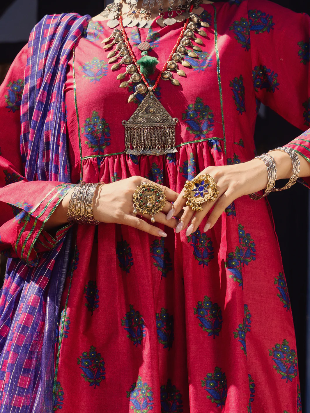 Fuchsia Lawn 3 Piece Stitched - ALP-3PS-1501 - Image 5