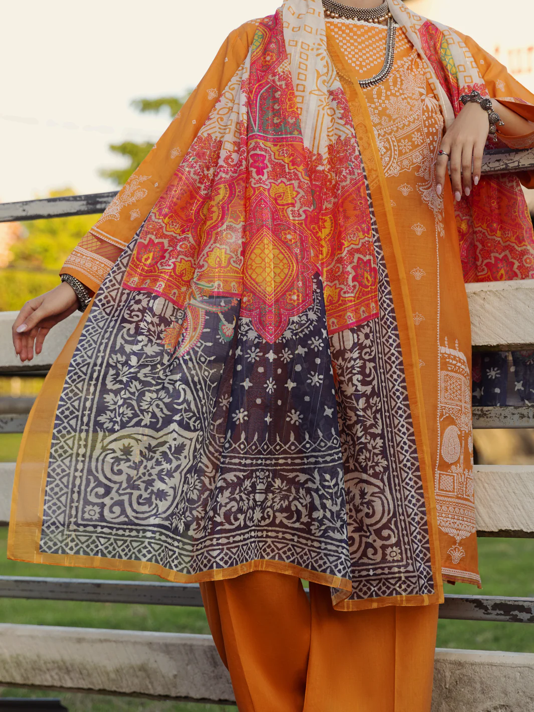 Mustard Lawn 3 Piece Stitched - ALP-3PS-1513 - Image 5