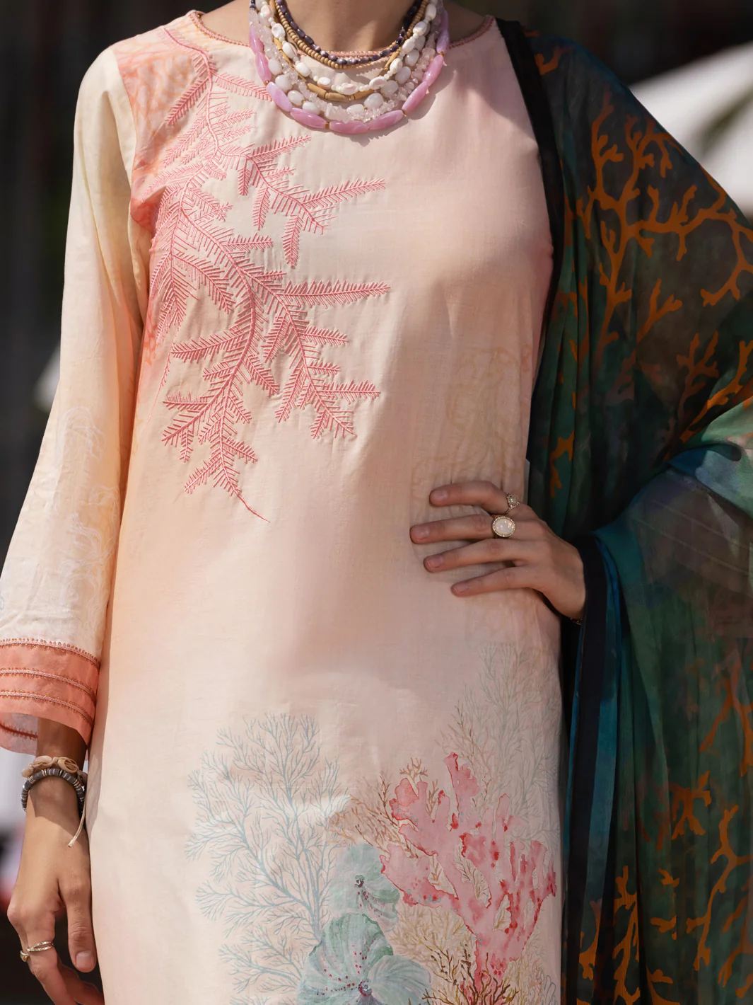 Light Pink Lawn 3 Piece Stitched - ALP-3PS-1516 - Image 3