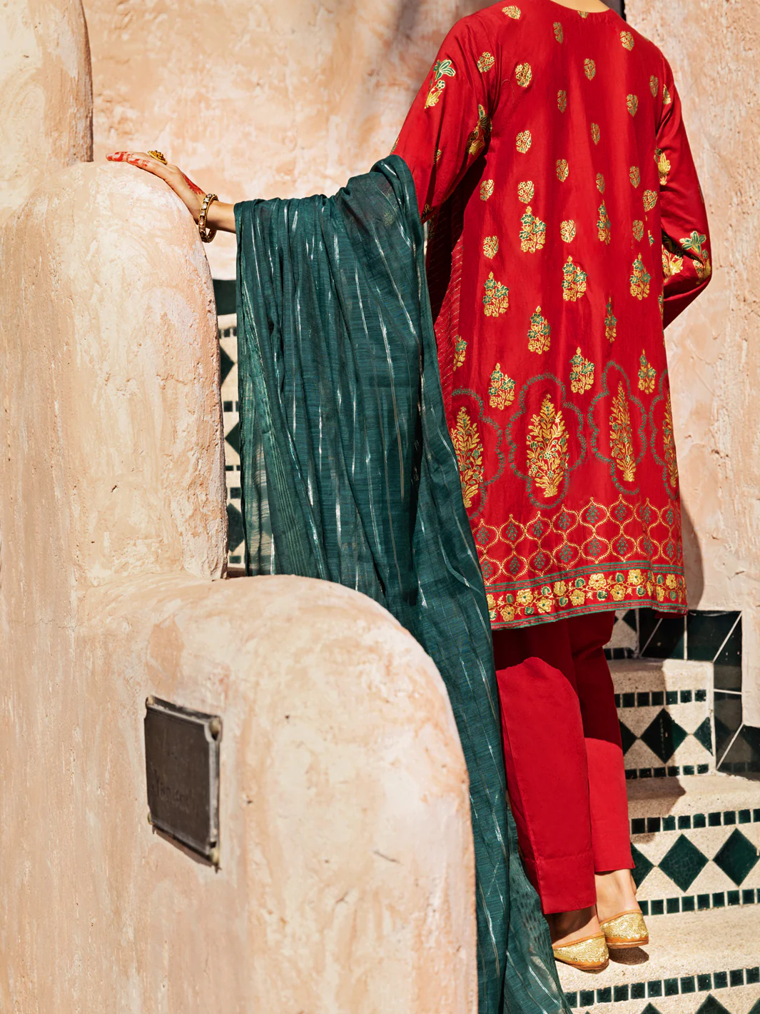 Red Maple Silk 3 Piece Stitched - ALP-3PS-1521 - Image 2