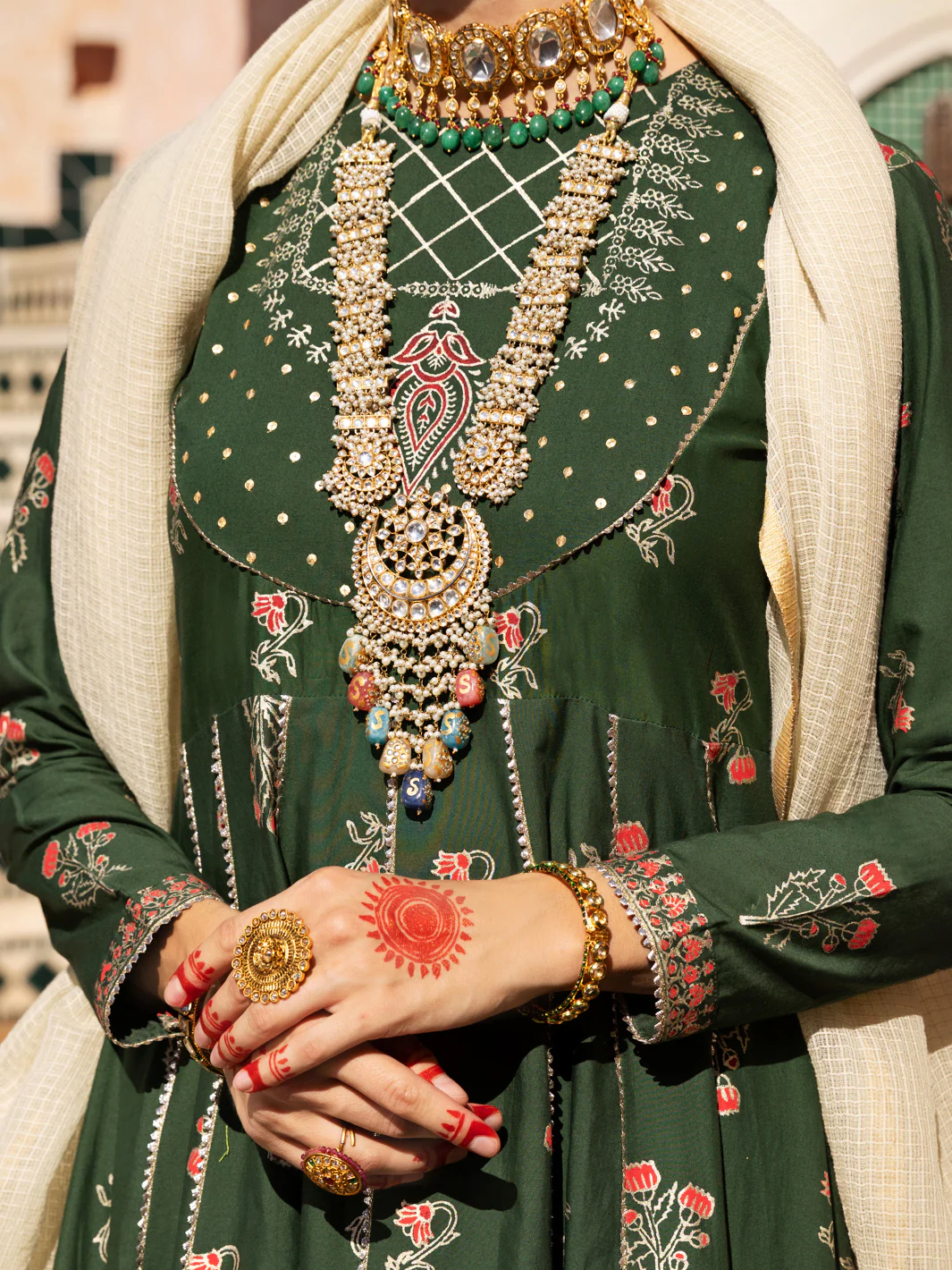 Dark Green Cambric 3 Piece Unstitched - ALP-3PS-1522 - Image 3