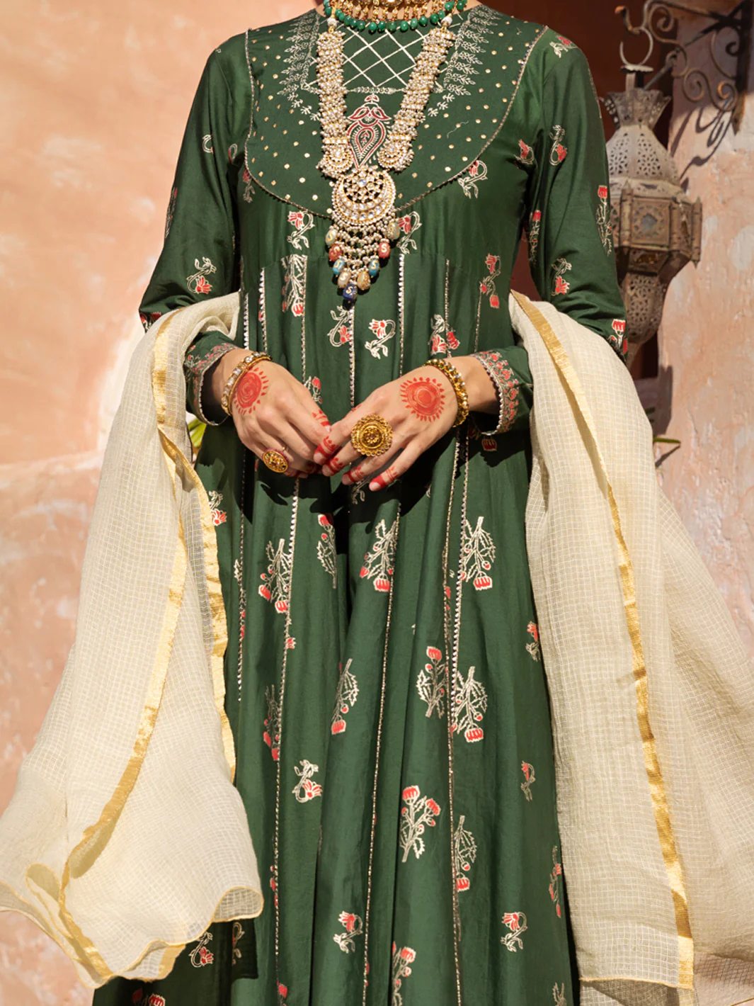 Dark Green Cambric 3 Piece Stitched - ALP-3PS-1522 - Image 4