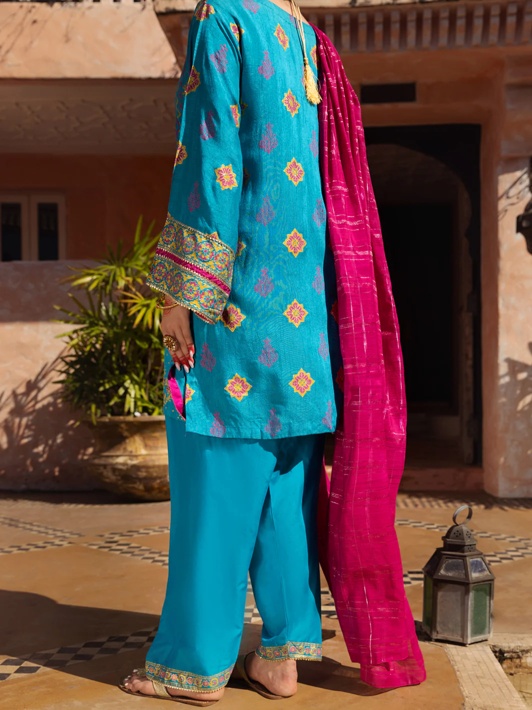 Ferozi Silk 3 Piece Unstitched - ALP-3PS-1524 - Image 2