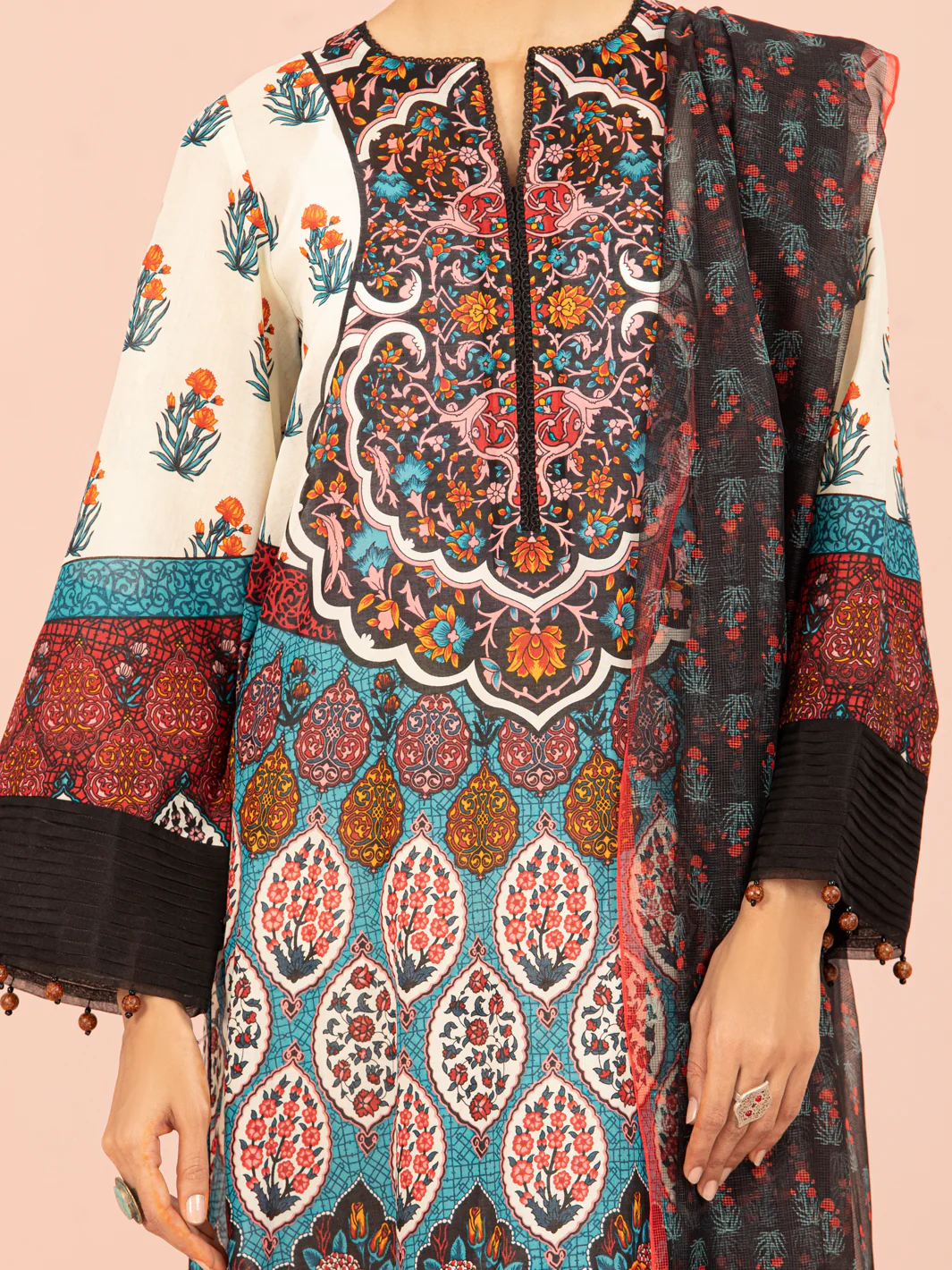 Multicolor Lawn 3 Piece Unstitched - ALP-3PS-1541 - Image 3