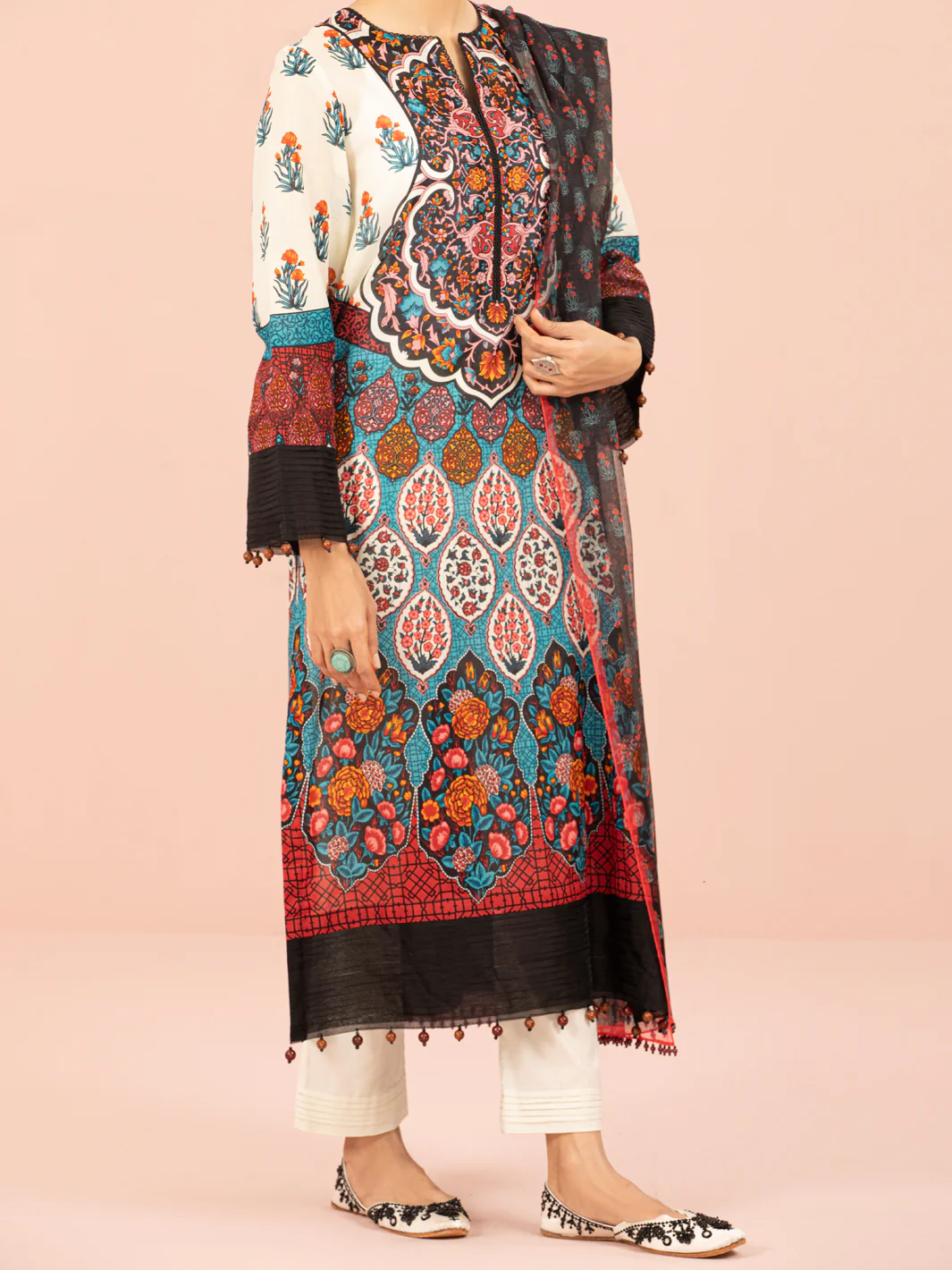 Multicolor Lawn 3 Piece Unstitched - ALP-3PS-1541 - Image 4