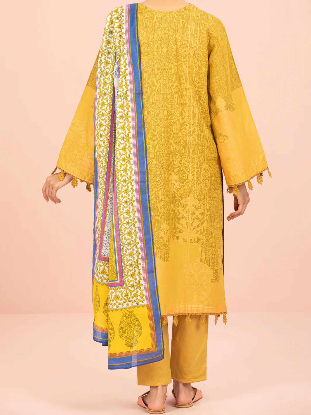 Mustard Lawn 3 Piece Unstitched - ALP-3PS-1547 - Image 2