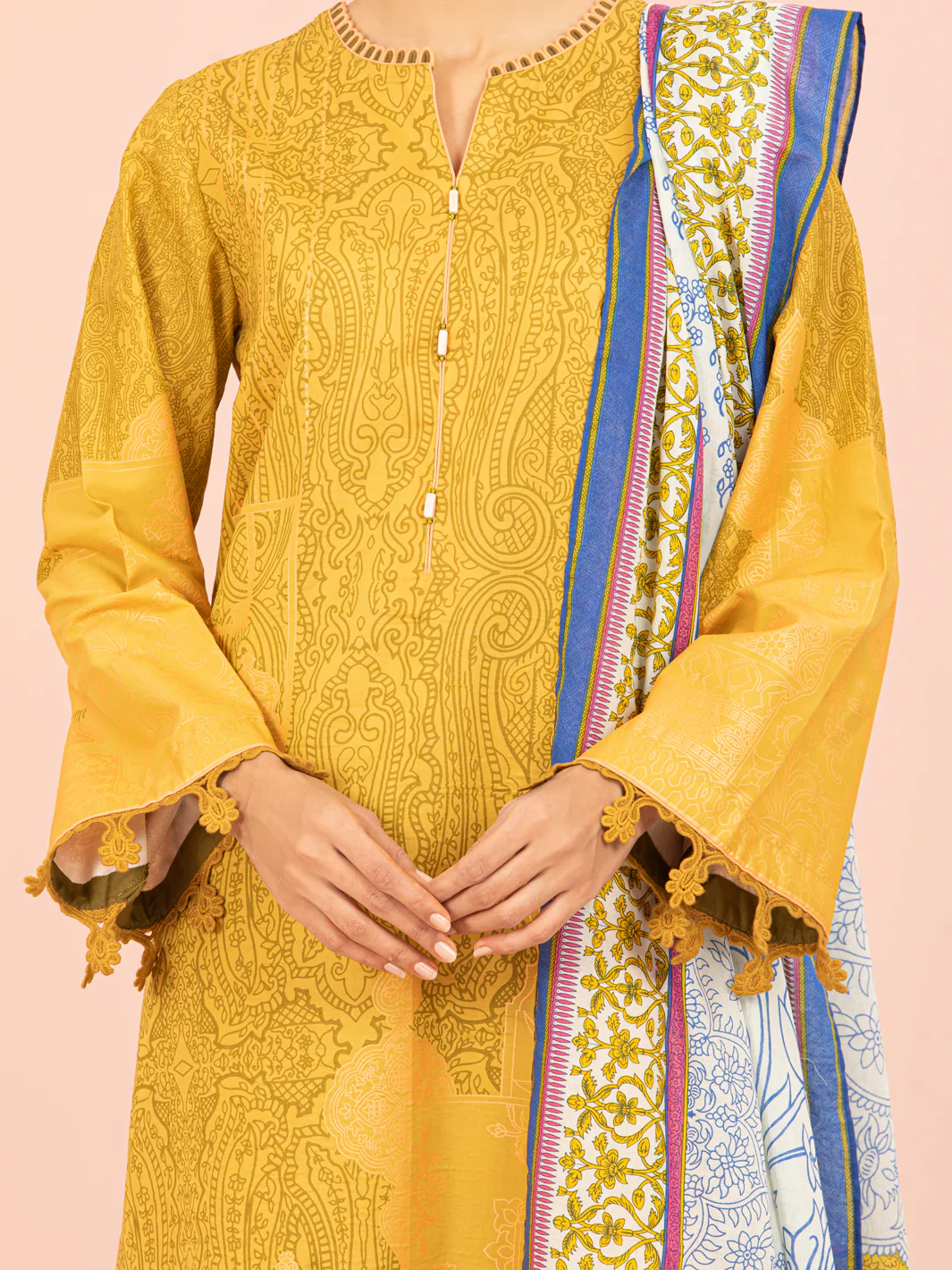 Mustard Lawn 3 Piece Unstitched - ALP-3PS-1547 - Image 3