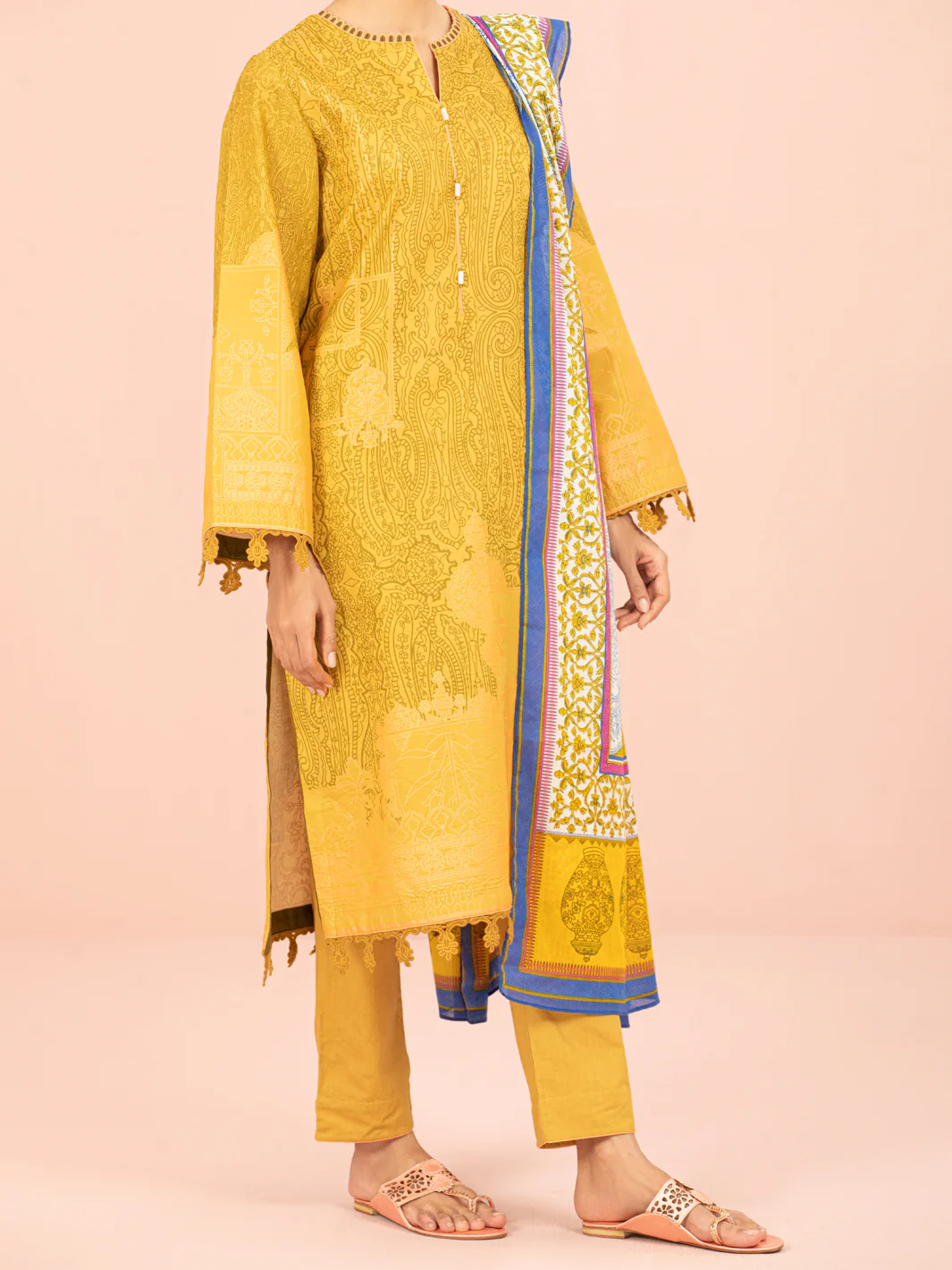 Mustard Lawn 3 Piece Unstitched - ALP-3PS-1547 - Image 4