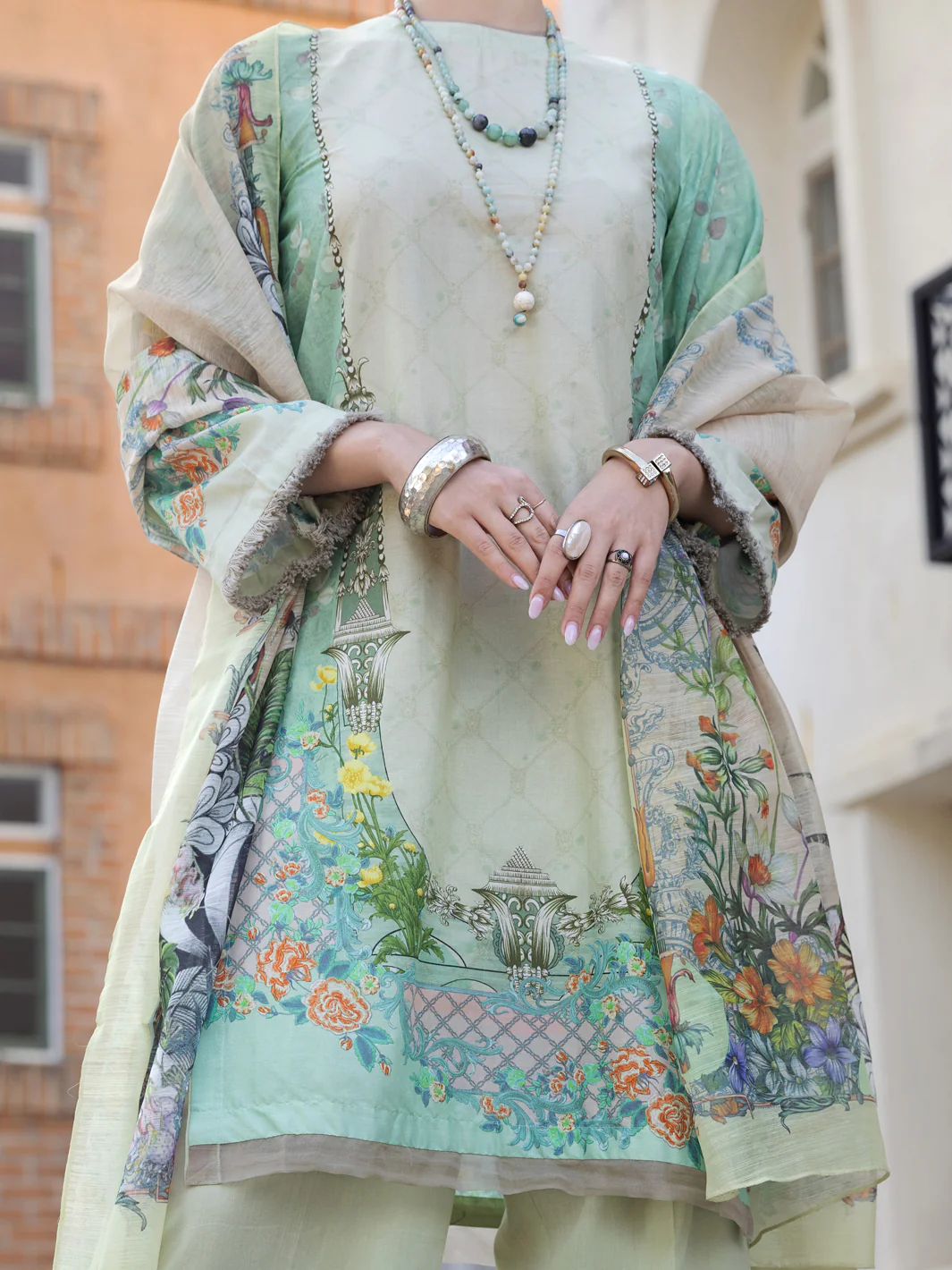 Sage Green Lawn 3 Piece Unstitched - ALP-3PS-1578 - Image 4