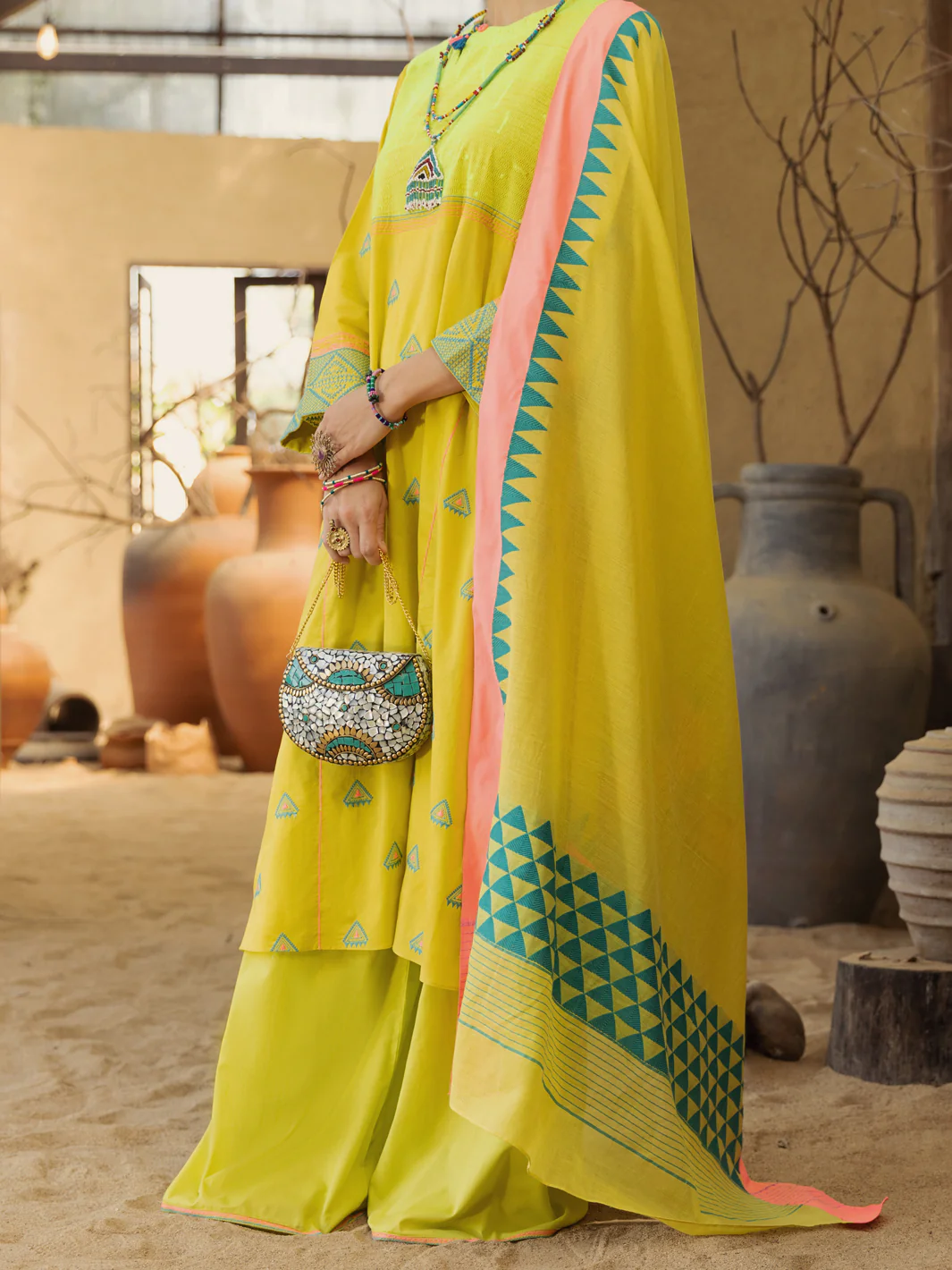 Lime Green Lawn 3 Piece Unstitched - ALP-3PS-1580