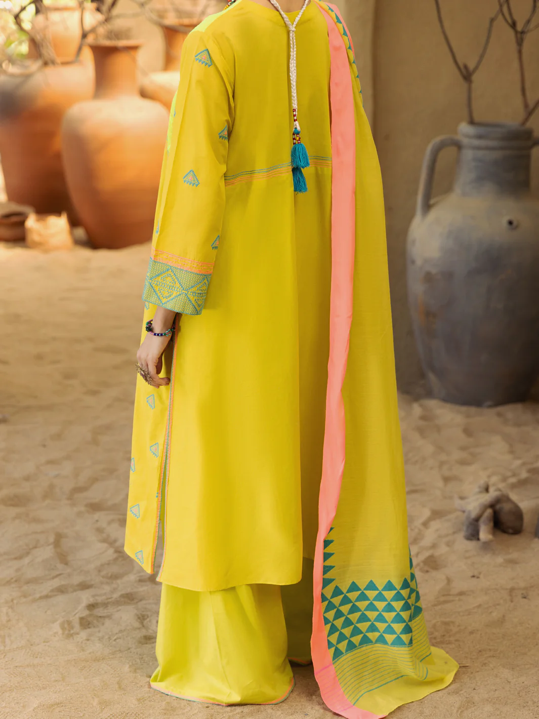 Lime Green Lawn 3 Piece Stitched - ALP-3PS-1580 - Image 2
