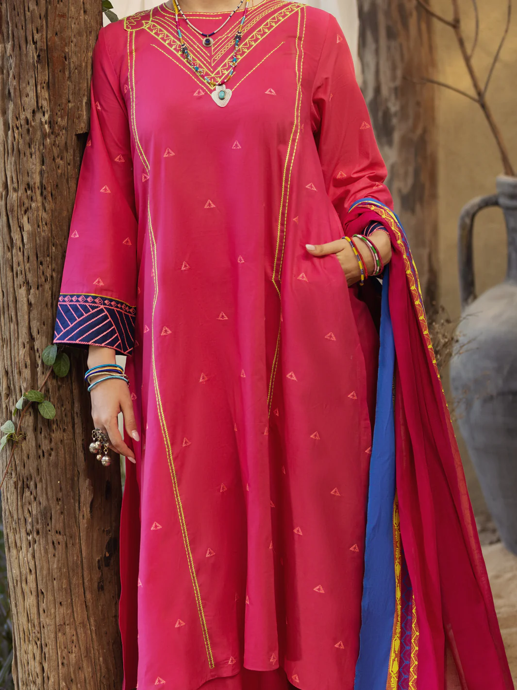 Pink Lawn 3 Piece Unstitched - ALP-3PS-1583 - Image 3