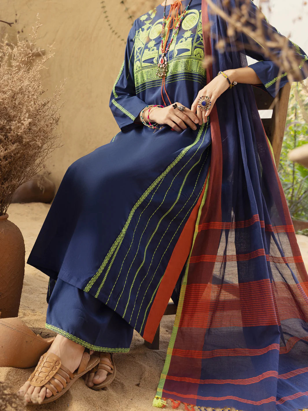 Blue Lawn 3 Piece Stitched - ALP-3PS-1584 - Image 4