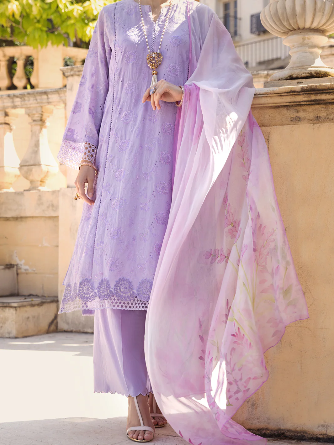 Light Purple Lawn 3 Piece Unstitched - ALP-3PS-1587