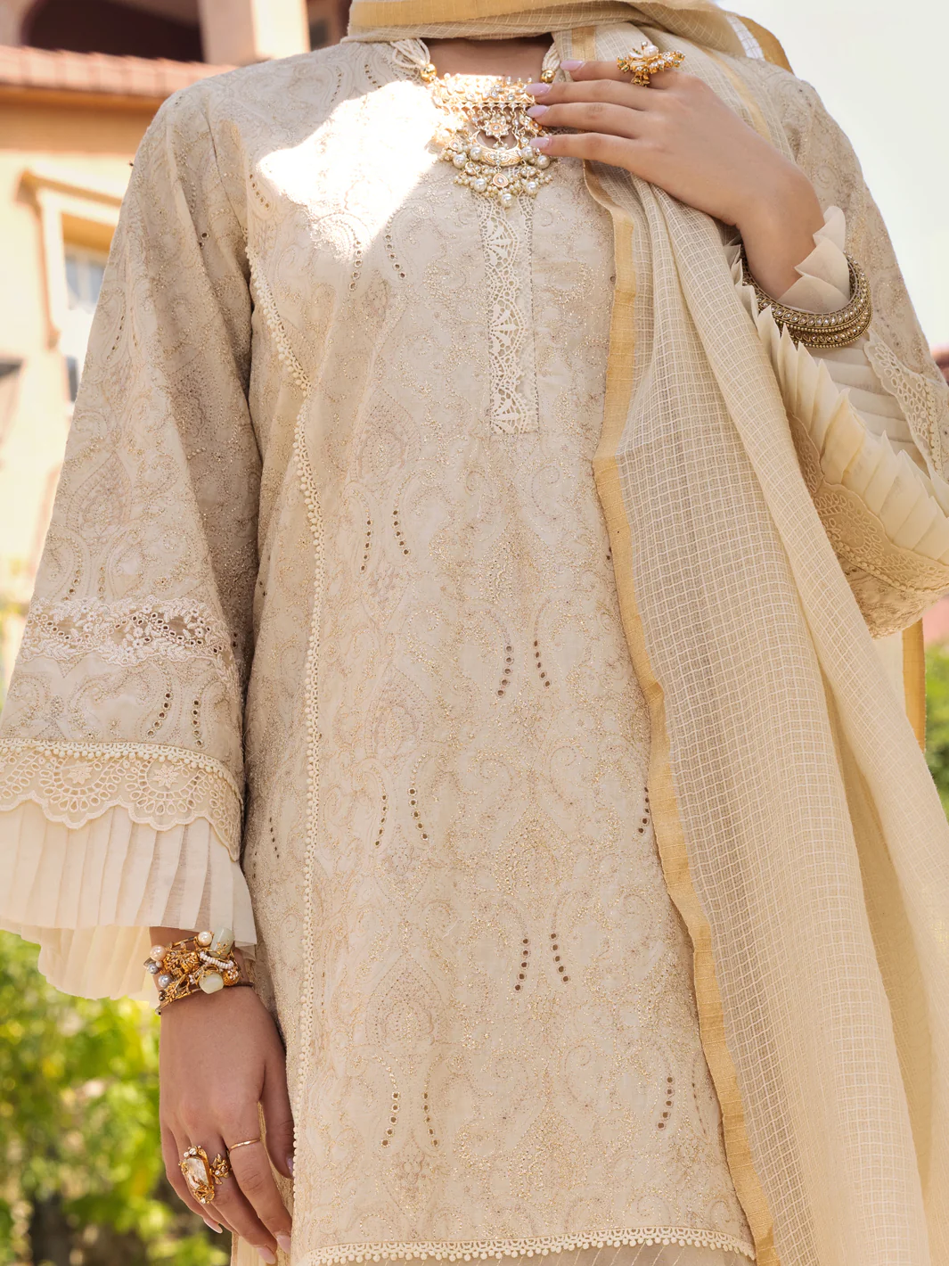 Beige Lawn 3 Piece Unstitched - ALP-3PS-1588 - Image 4