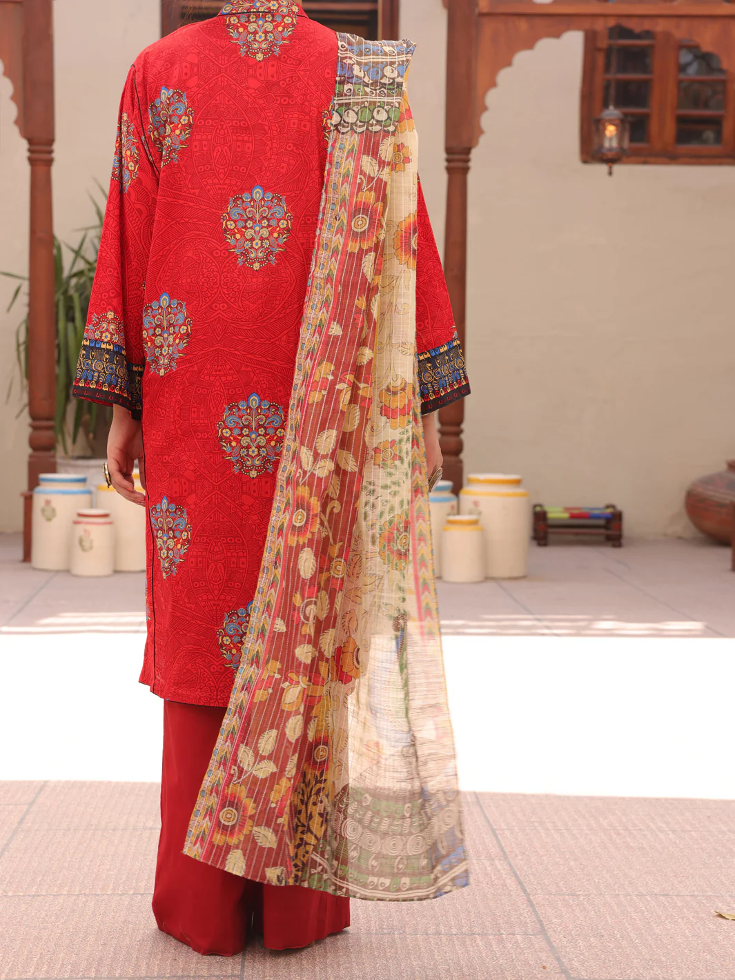 RedLawn 3 Piece Unstitched - ALP-3PS-1606 - Image 2