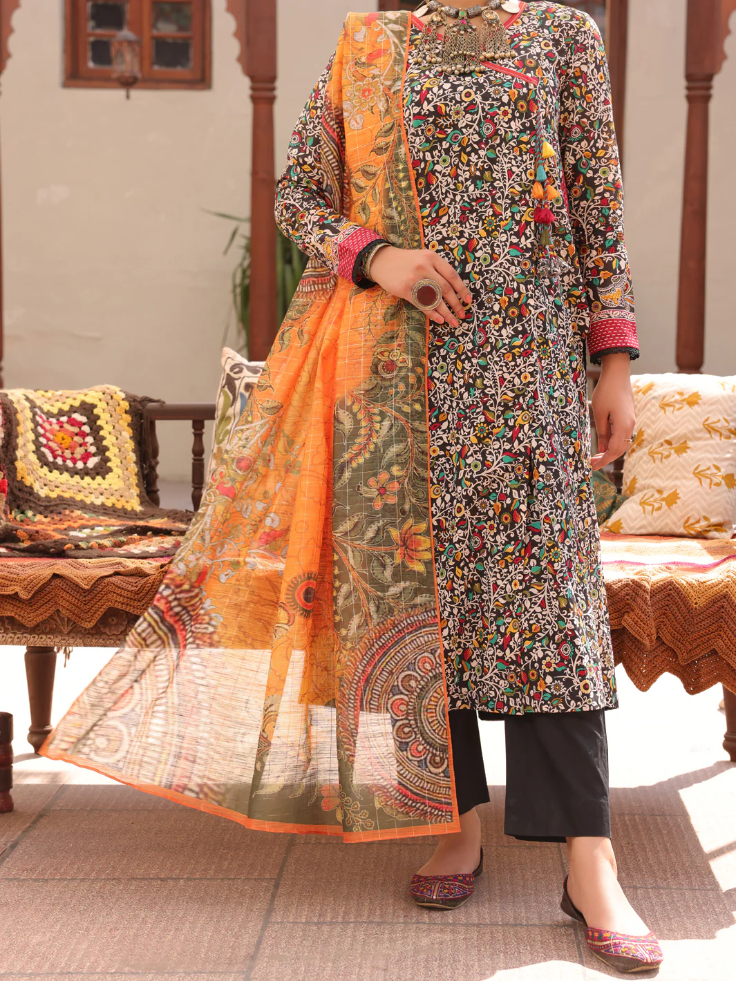 Multicolor Lawn 3 Piece Stitched - ALP-3PS-1608 - Image 2