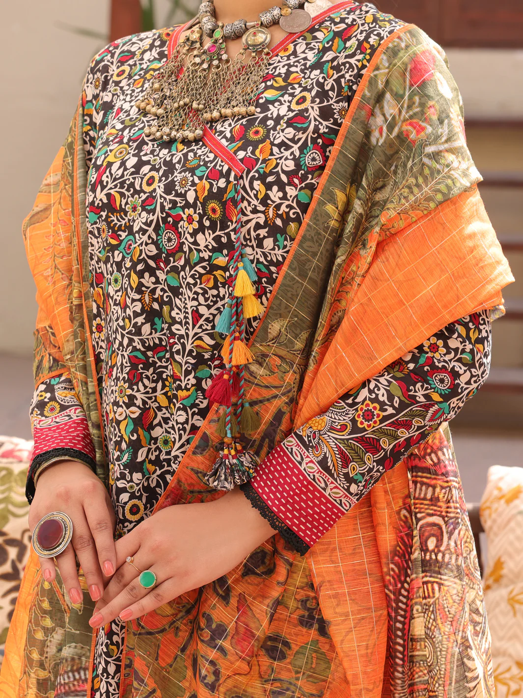 Multicolor Lawn 3 Piece Stitched - ALP-3PS-1608 - Image 3