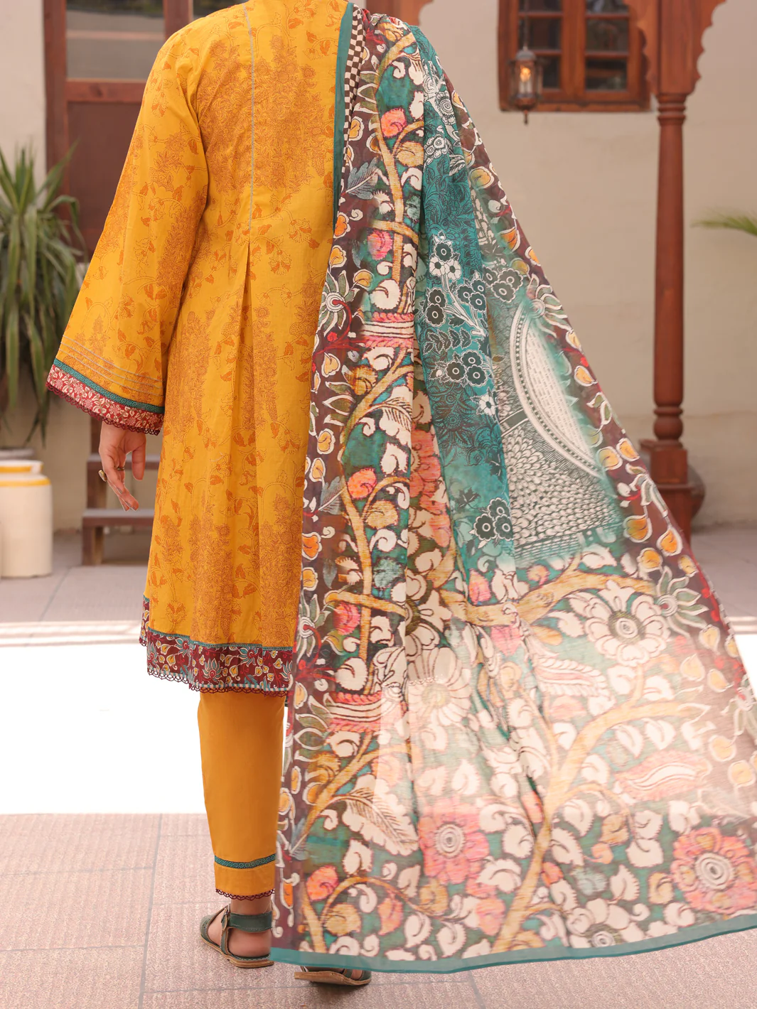 Mustard Lawn 3 Piece Stitched - ALP-3PS-1610 - Image 2