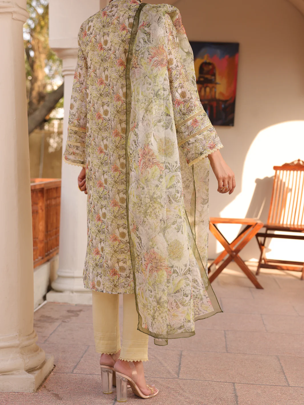 Beige Poly Slub 3 Piece Stitched - ALP-3PS-1612 - Image 2