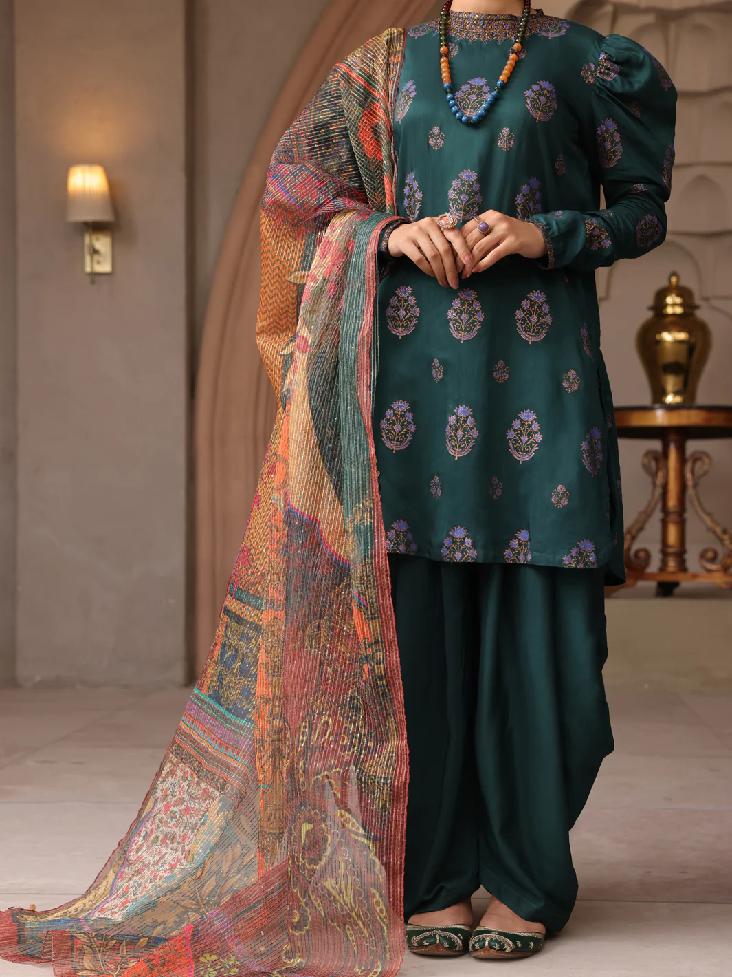 Green Viscose 3 Piece Unstitched - ALP-3PS-1646 - Image 3