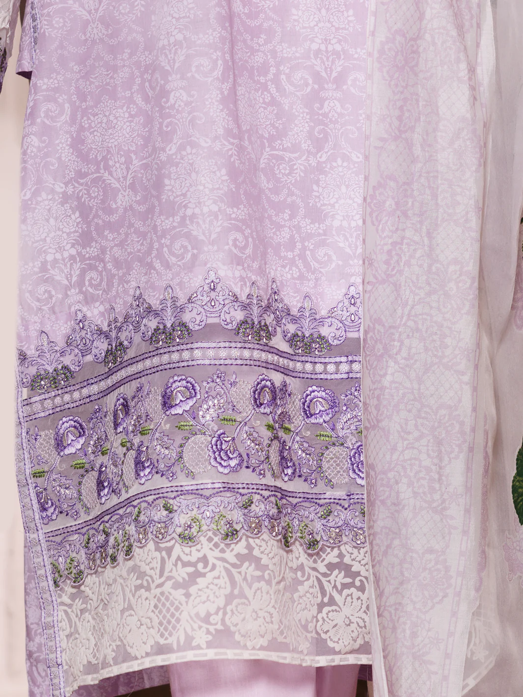 Lilac Cambric 3Pc Unstitched - ALP-3PS-1947 - Image 3