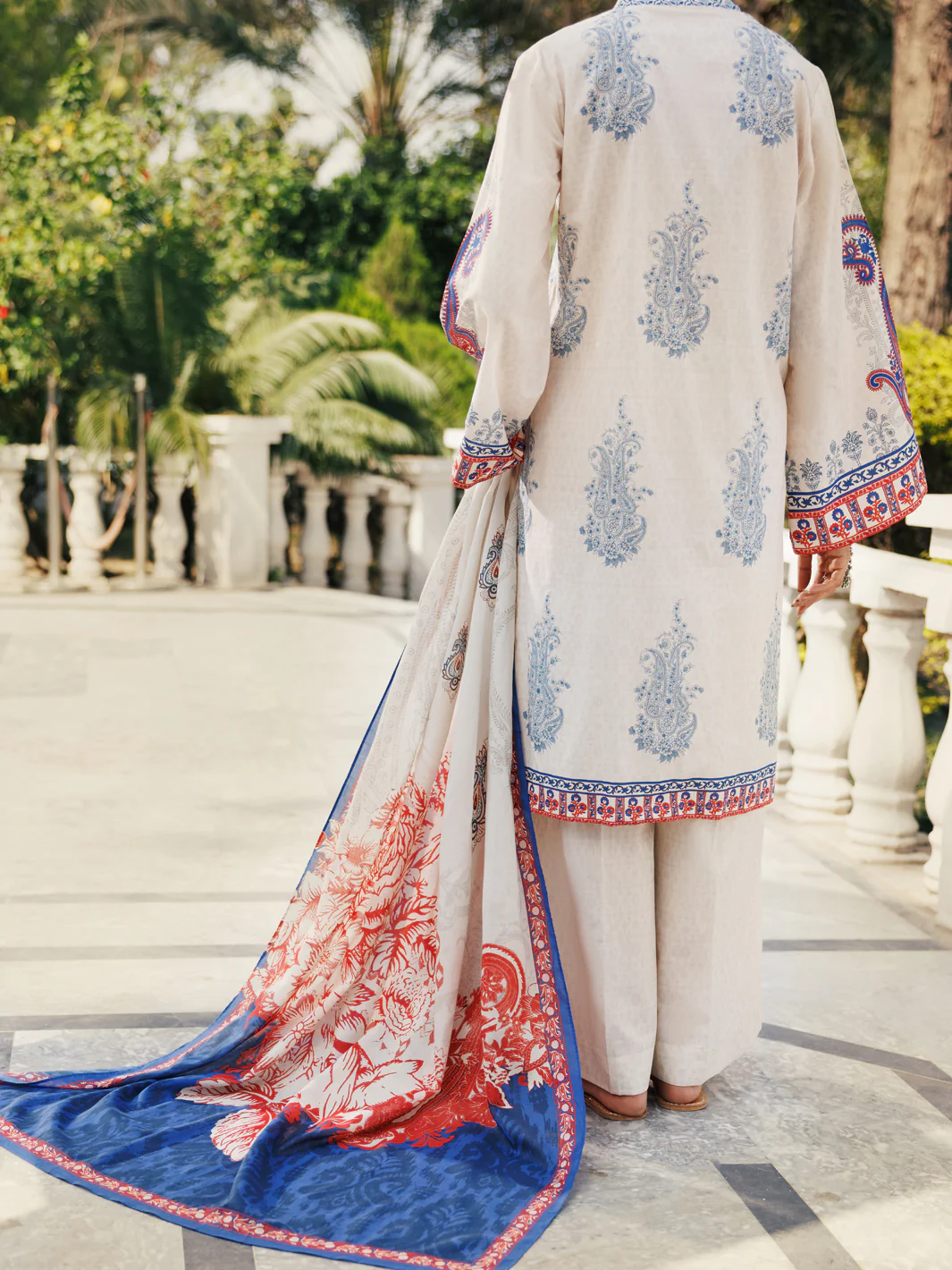 Beige Lawn 3 Piece Stitched - ALP-3PS-2118 - Image 3