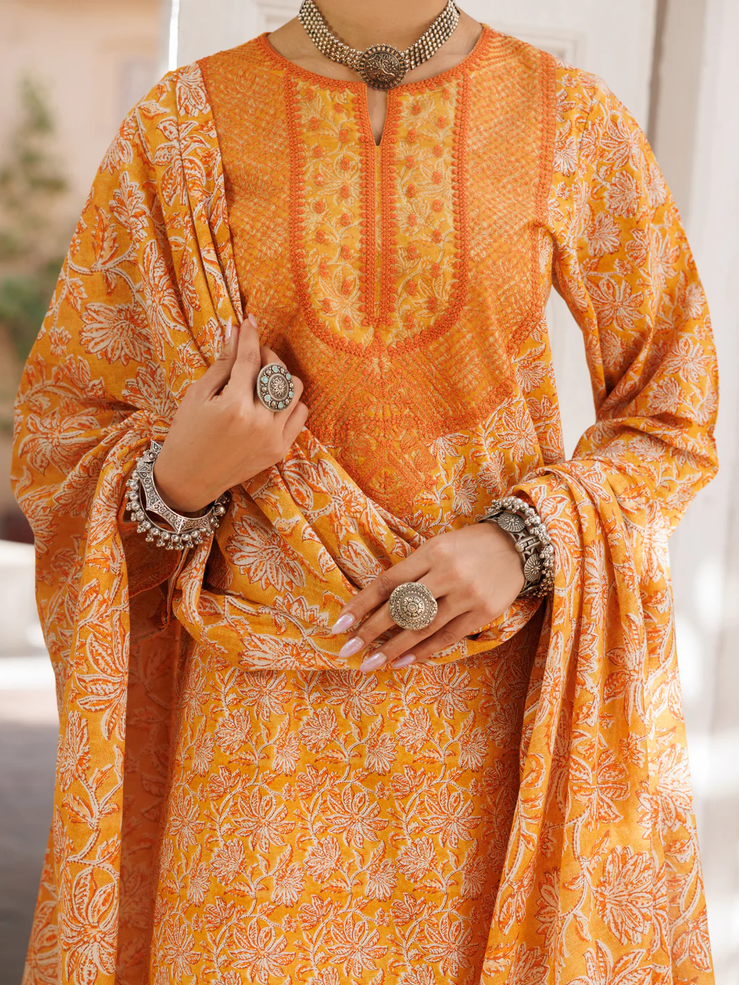 Mustard Lawn 3 Piece Stitched - ALP-3PS-2131 - Image 5
