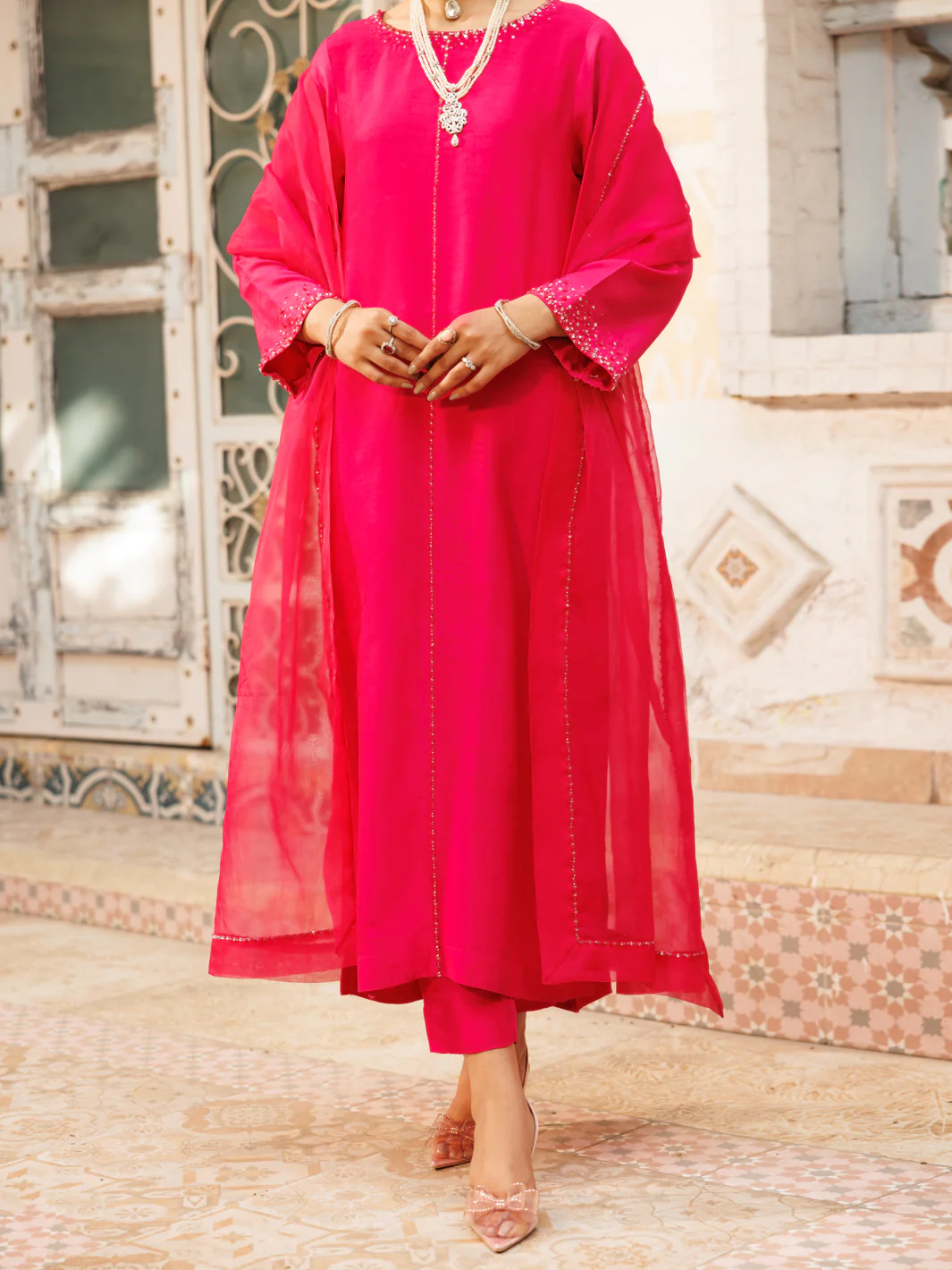 Fuchsia 3 Piece Stitched - ALP-3PS-2189 - Image 4