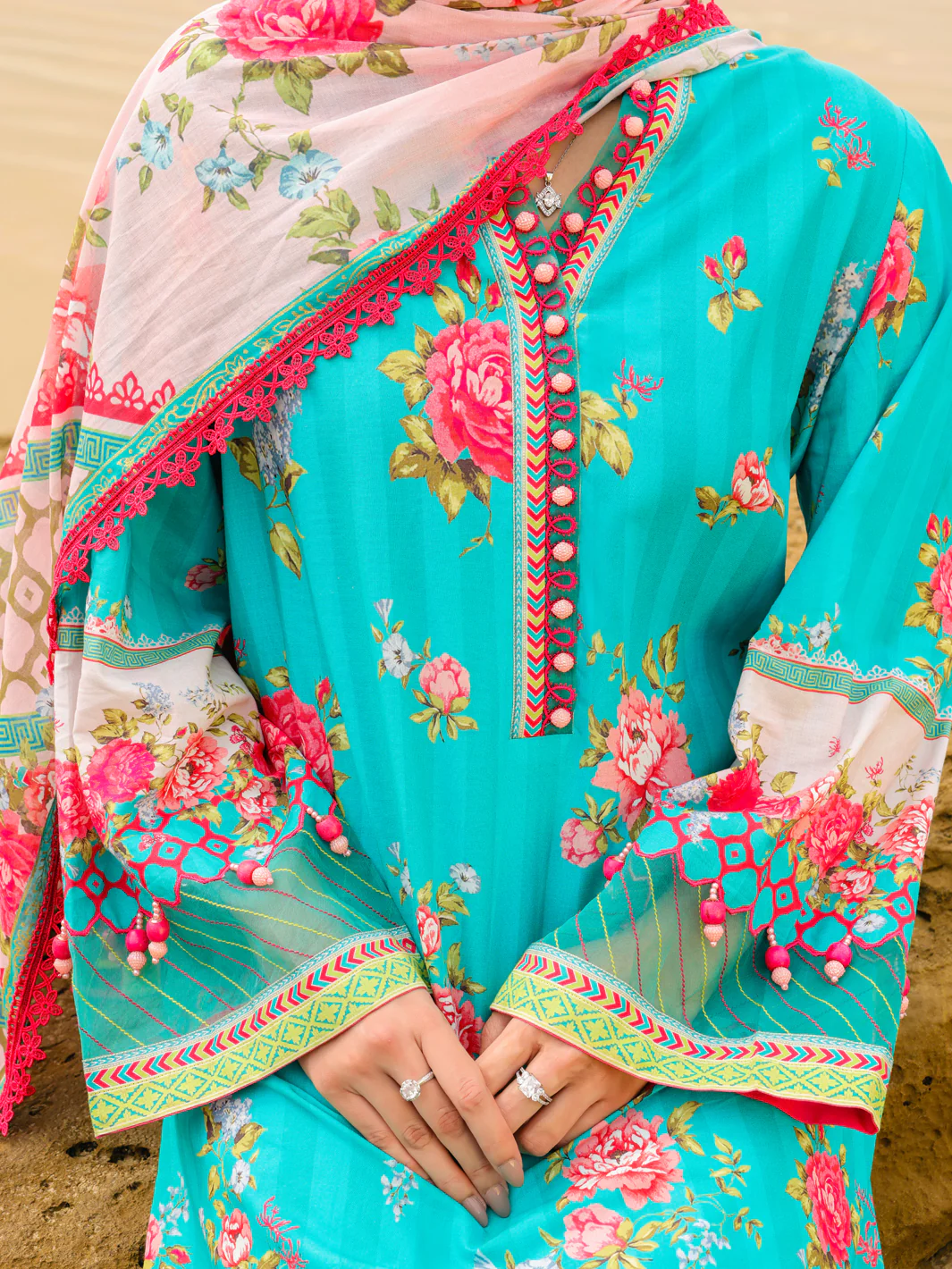 Ferozi Lawn 3 Piece Unstitched - ALP-3PS-2209 - Image 3