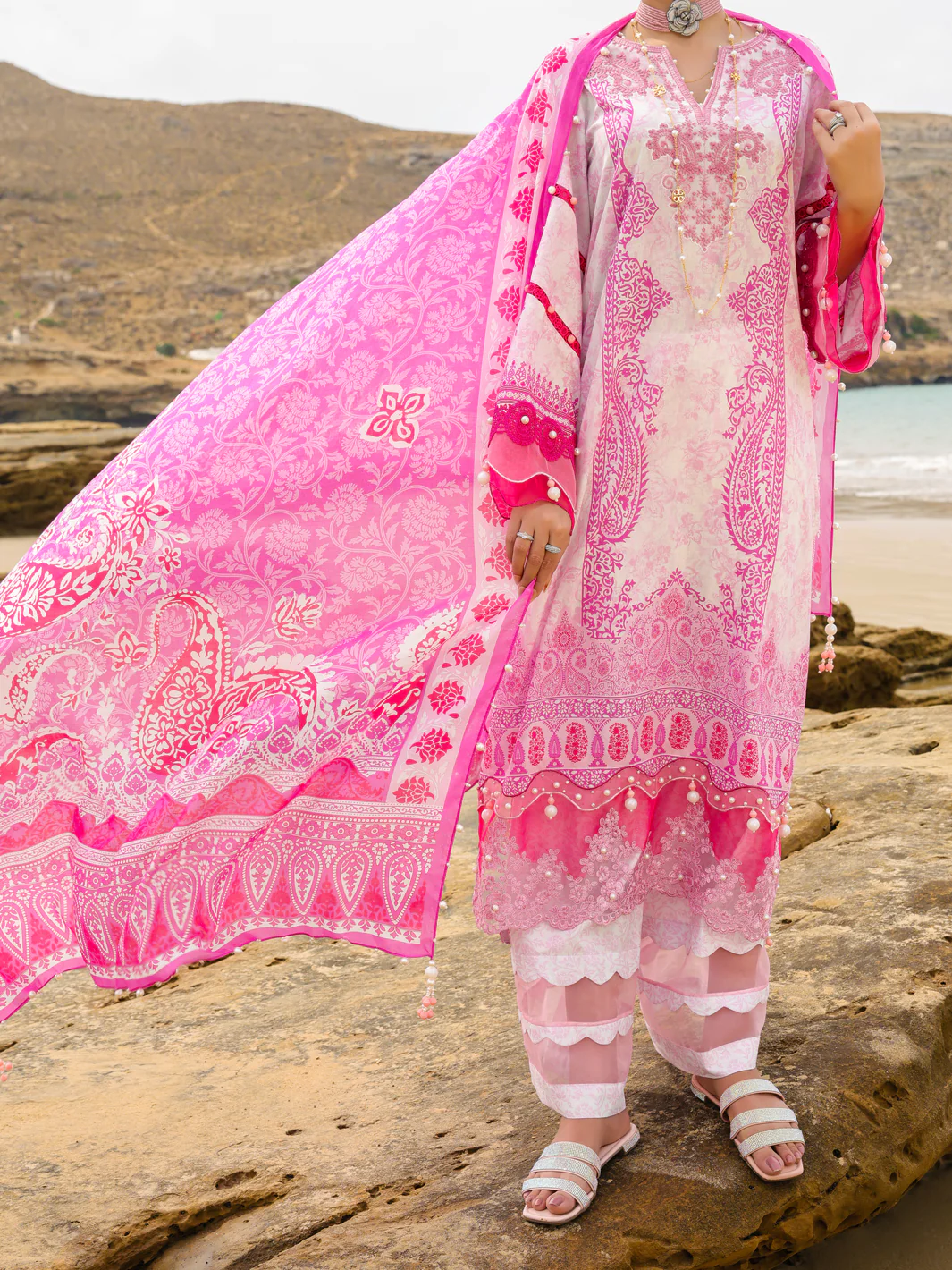 Pink Lawn 3 Piece Unstitched - ALP-3PS-2217 - Image 3