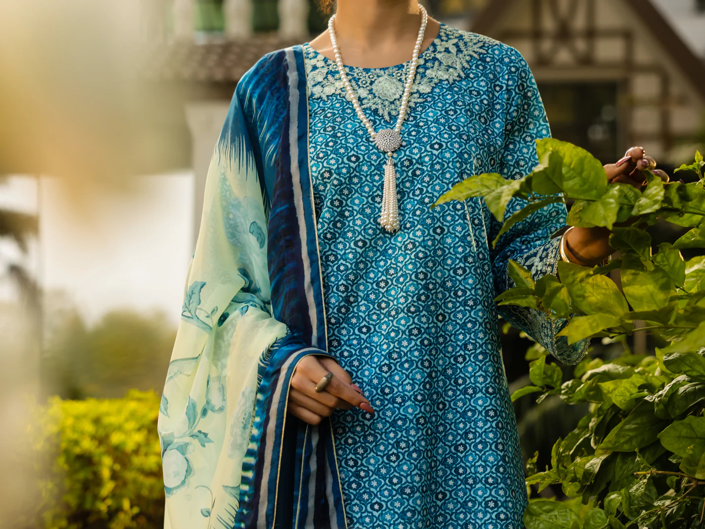 Blue Lawn 3Pc Unstitched - ALP-3PS-2426 - Image 4