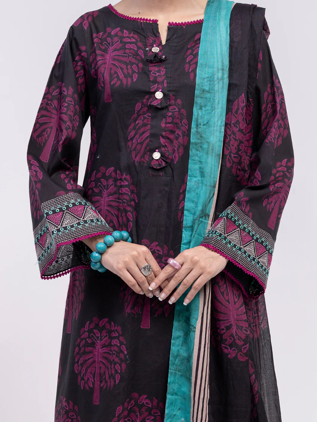 Fuchsia Lawn 3Pc Unstitched - ALP-3PS-2430 - Image 2