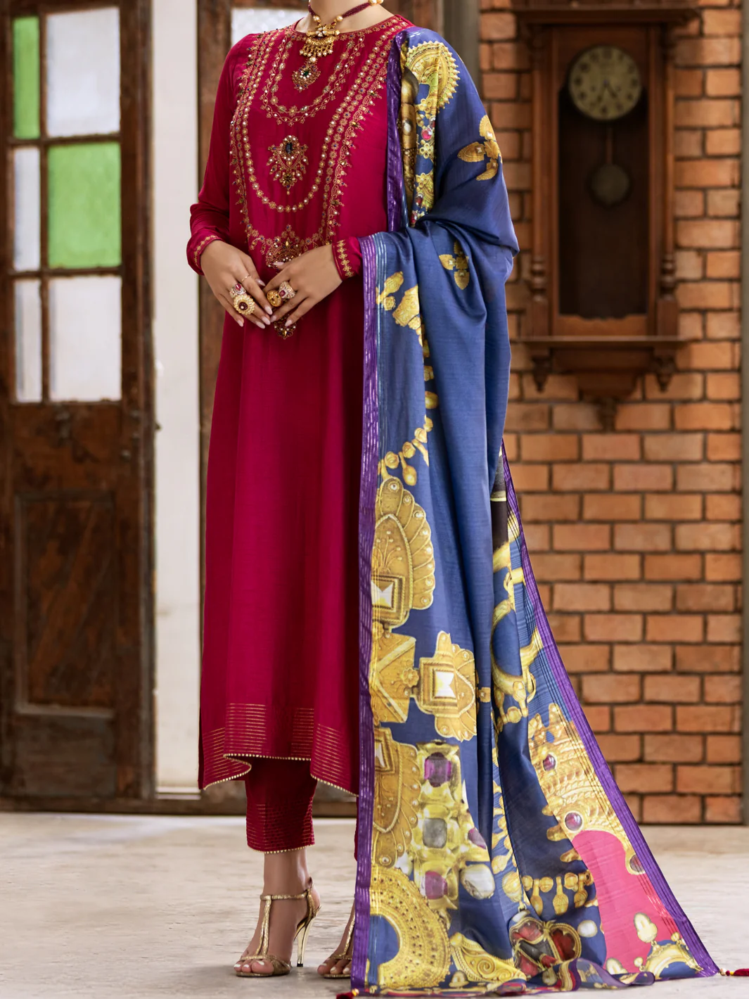 Pink Silk 3 Piece Stitched - ALP-3PS-427