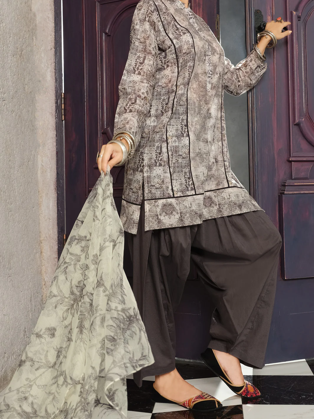 Beige 3 Piece Stitched - ALP-3PS-806