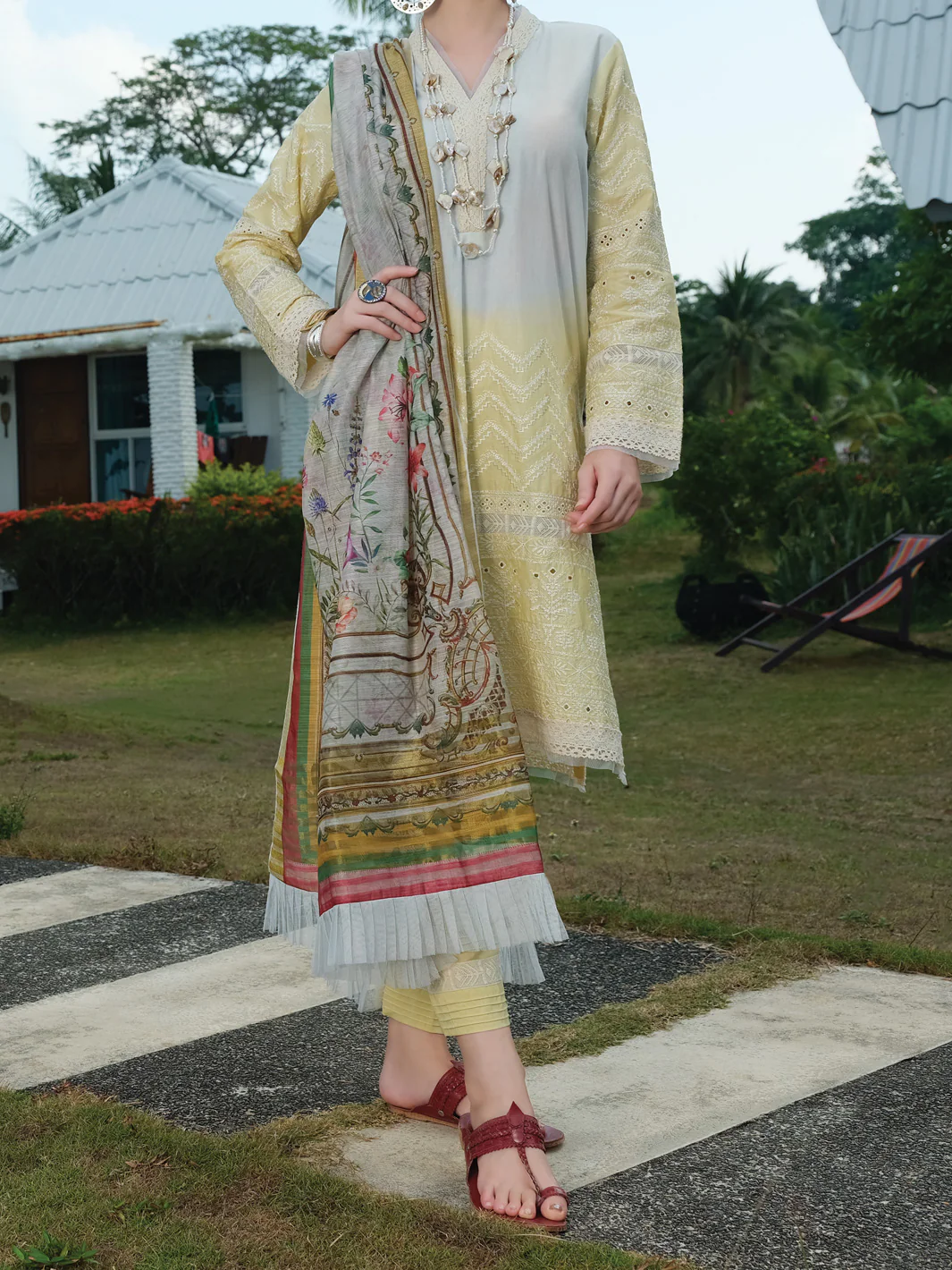 Lime 3 Piece Unstitched - ALP-3PS-829
