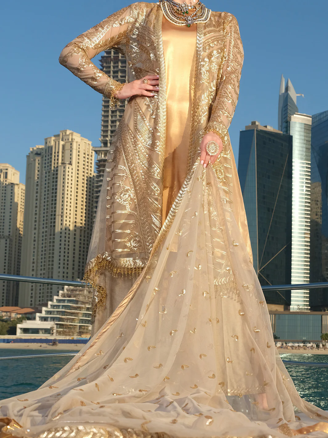 Golden Net 3 Piece Stitched - ALP-3PS-911 - Image 2