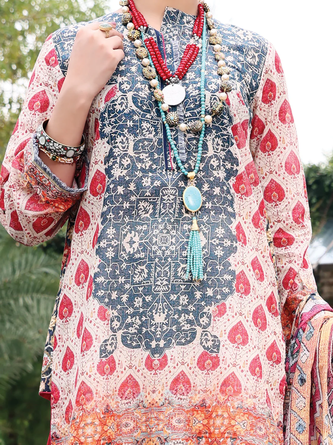 Pink Lawn 3 Piece Stitched - ALP-3PS-926 - Image 3