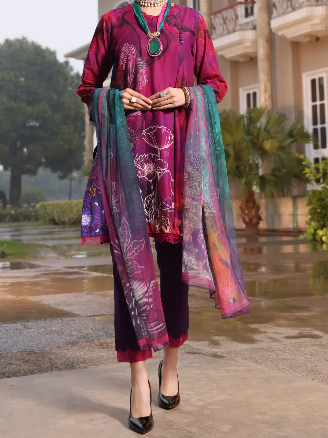 Purple Lawn 3 Piece Unstitched - ALP-3PS-942