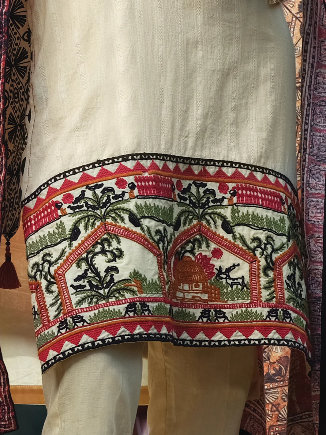 Beige Cambric 3 Piece Stitched - ALP-3PS-981/S - Image 2